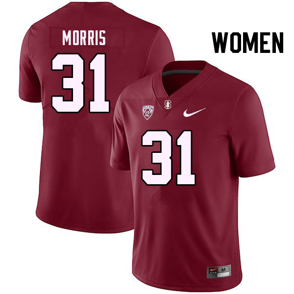 Women #31 Aaron Morris Stanford Cardinal College Football Jerseys Stitched Sale-Cardinal